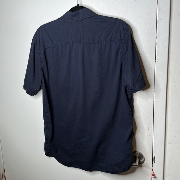 Velvet by Grandma Spencer Navy light weight short sleeve button down shirt - Picture 3 of 4
